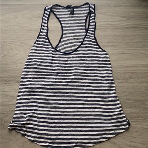 Blue and white stripped Tank